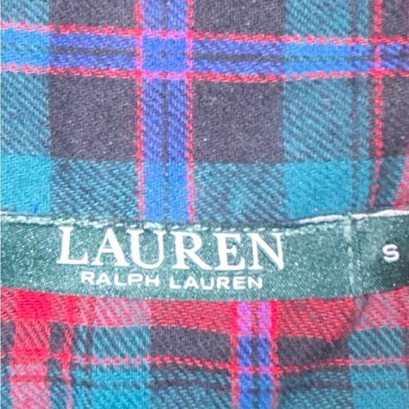 Lauren Ralph Lauren Plaid Pajama Top - Picture 3 of 4